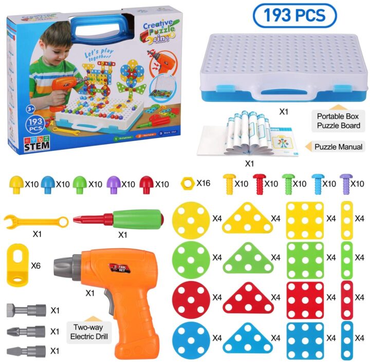 4 in 1 Creative Puzzle with Toy Drill